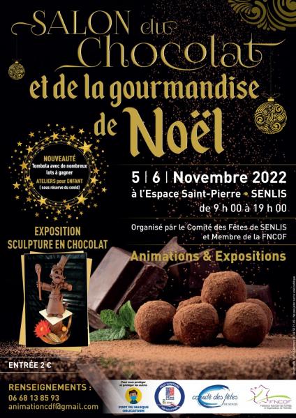 Affiche salon du chocolat senlis 2022